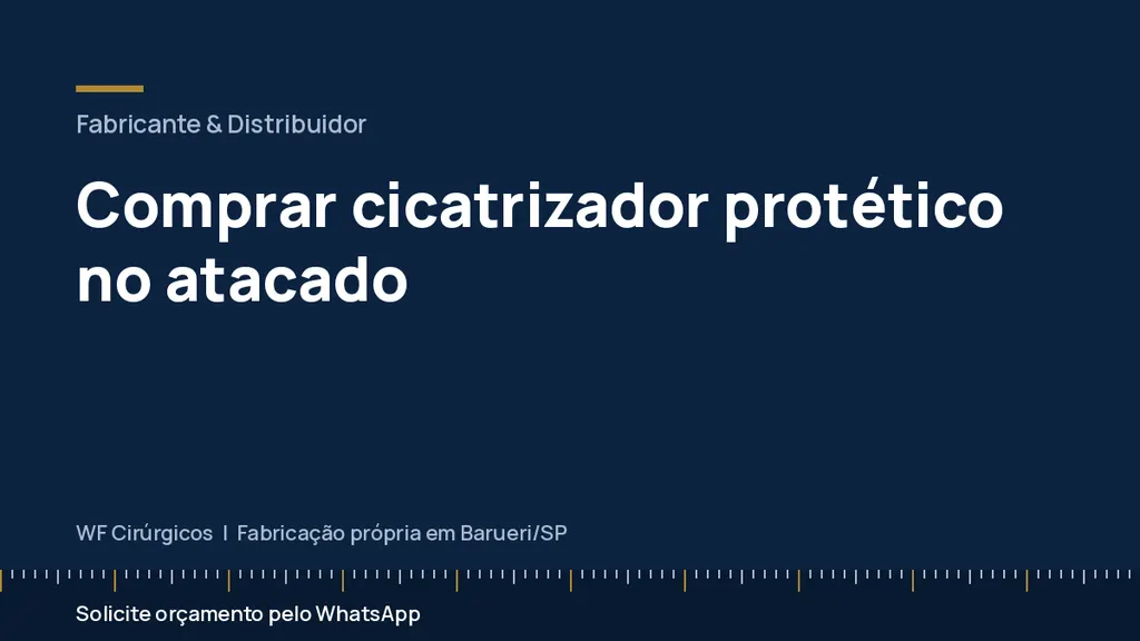 Comprar cicatrizador protético no atacado — WF Cirúrgicos