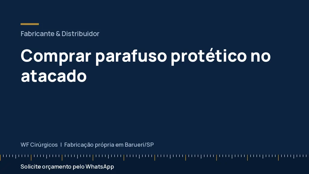 Comprar parafuso protético no atacado — WF Cirúrgicos