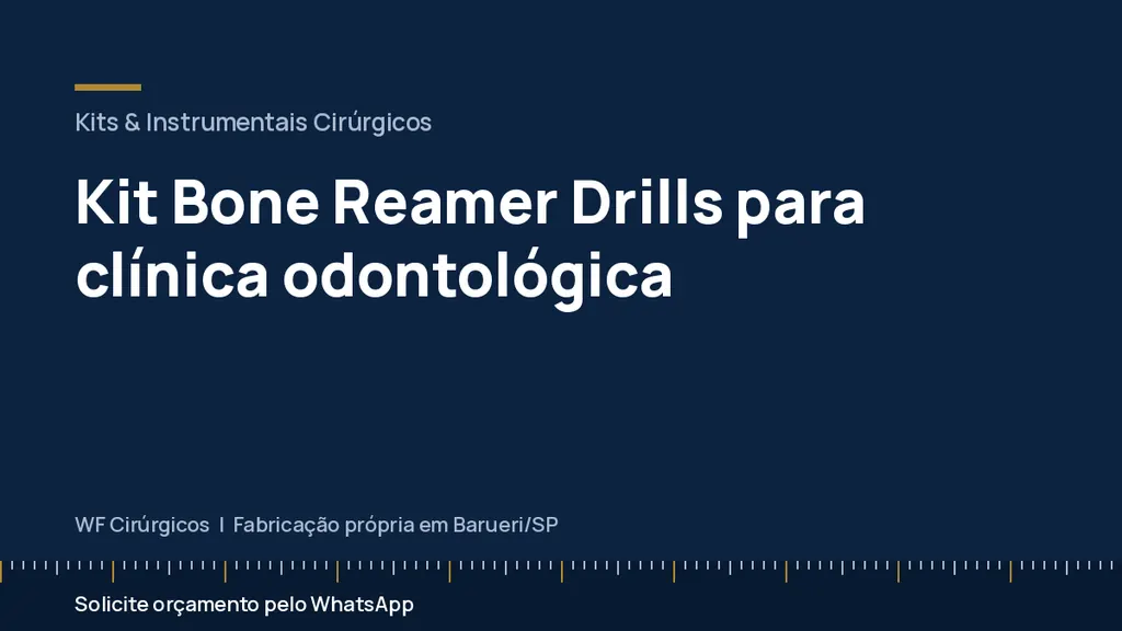 Kit Bone Reamer Drills para clínica odontológica — WF Cirúrgicos