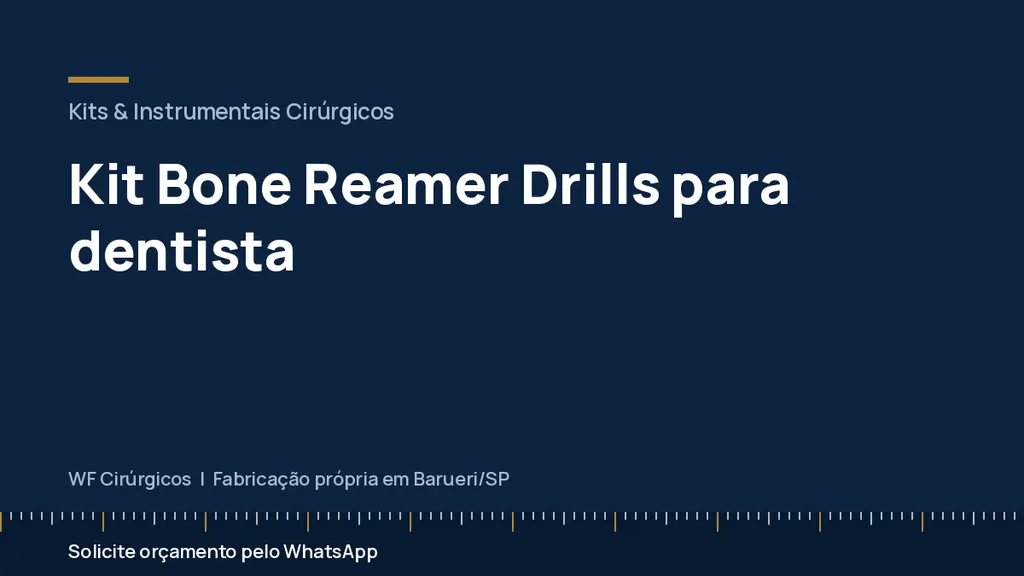 Kit Bone Reamer Drills para dentista — WF Cirúrgicos