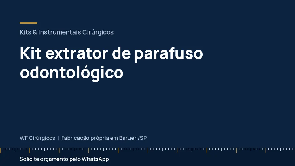 Kit extrator de parafuso odontológico — WF Cirúrgicos