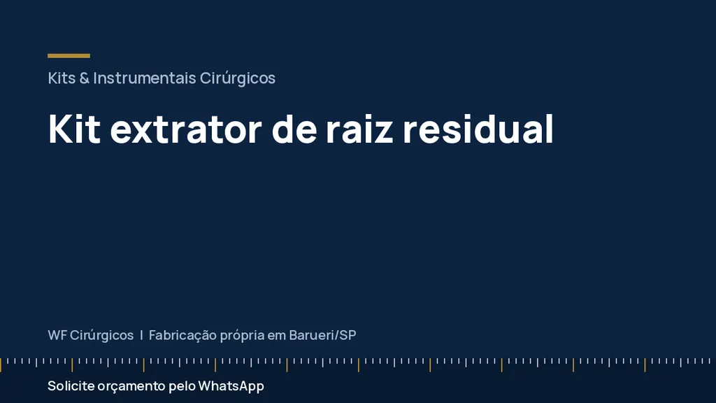Kit extrator de raiz residual — WF Cirúrgicos