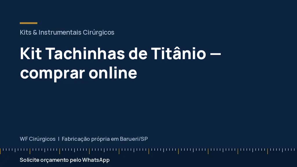 Kit Tachinhas de Titânio — comprar online — WF Cirúrgicos