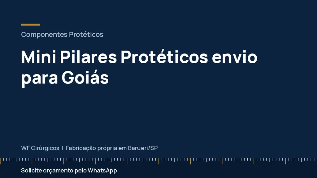 Mini Pilares Protéticos envio para Goiás — WF Cirúrgicos